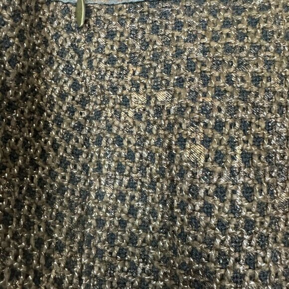 Chico’s Kellina Chocolate Brown Metallic Tweed Zip Front Size 1 Medium /8 - Picture 4 of 8